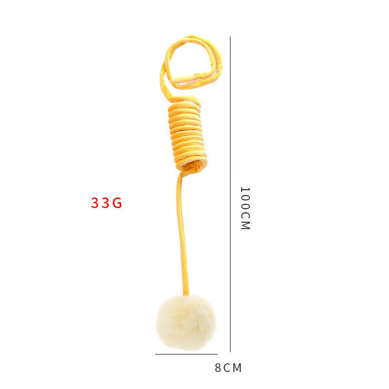 Cat Toy Self-Hi Sucker Spring Rabbit Hair Ball Interactive