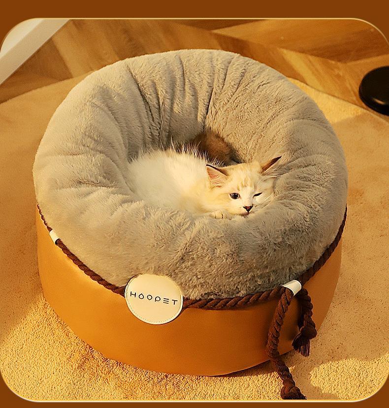 Closed Solid Color Cat Nest