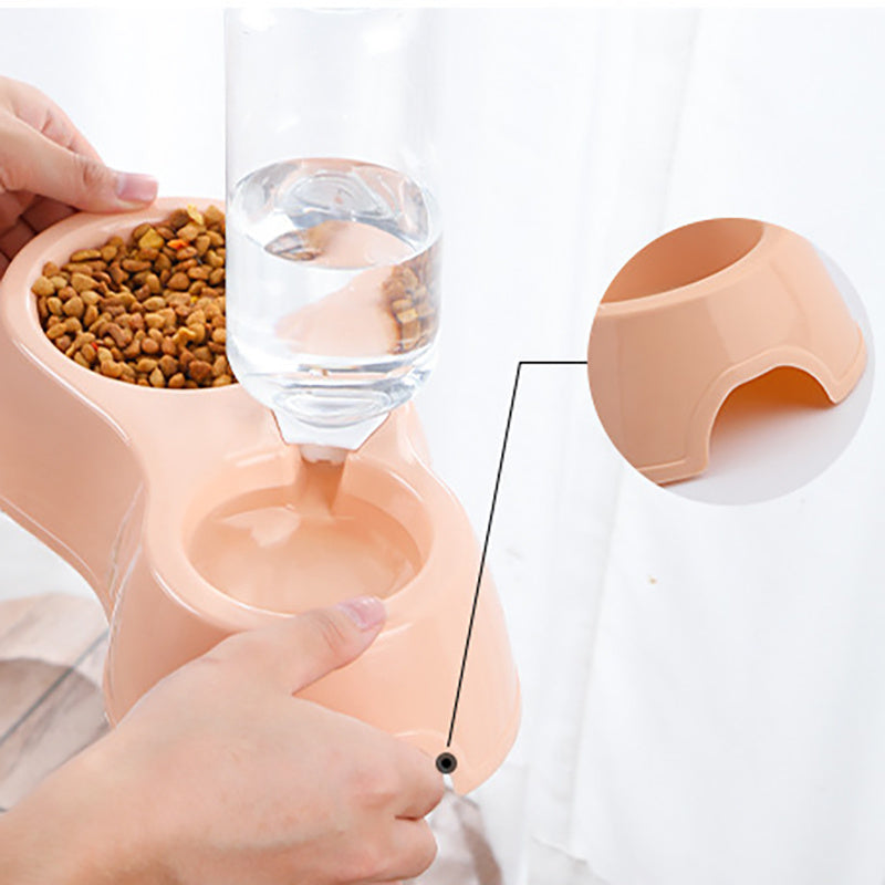 Pets Automatic Eating/Drinking Water Double Bowl