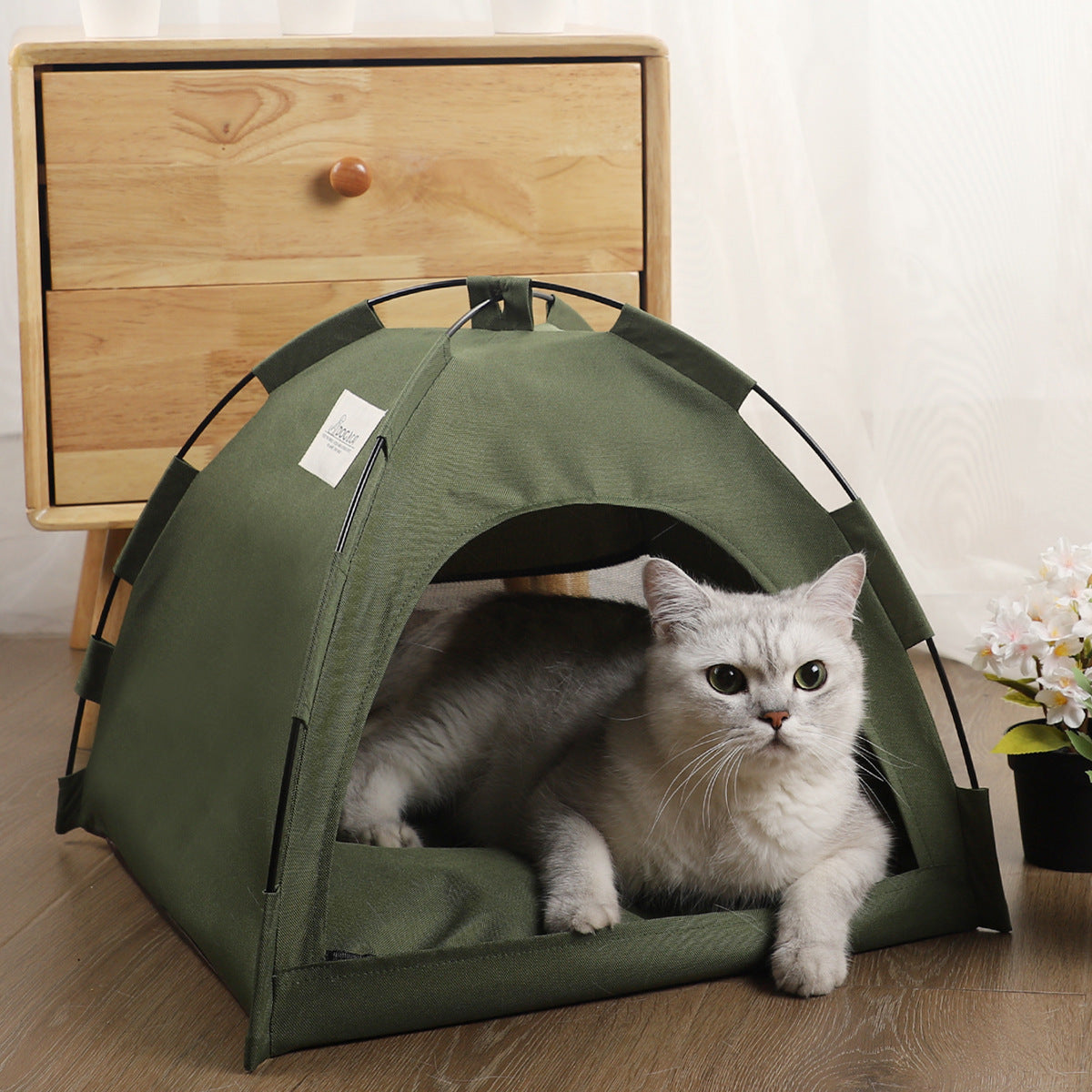 Cat Tent Cooling Mat Camping  Bed With Cushion