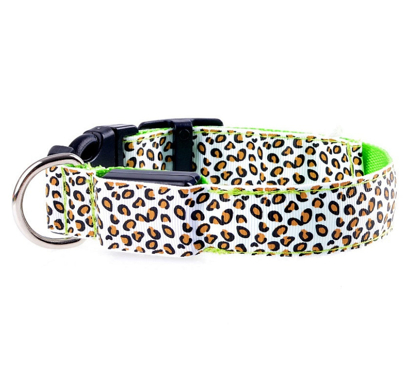 LED Dog Collar Safety Adjustable Nylon