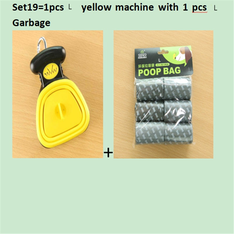 Foldable Pooper Scooper With 1 Roll Decomposable bags