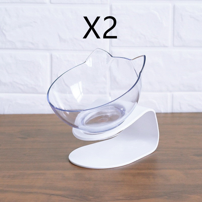 Non Slip Double Dog/Cat Bowl With Raised Stand