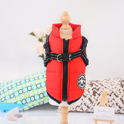 Waterproof Dog Winter Dog Coat With Harness
