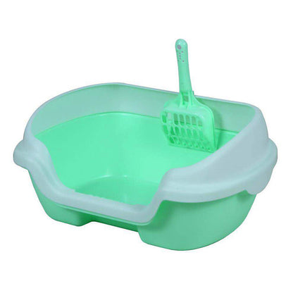 Semi-enclosed litter box