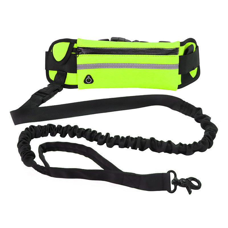Hands Free Dog Leash And Training Belt With Shock Absorbing Bungee/Up to 180 lbs