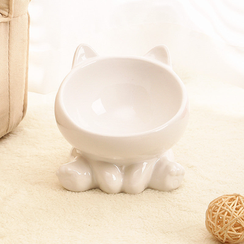 Ceramic Cat Bowl Cat Bowl / Oblique Mouth Dog Bowl