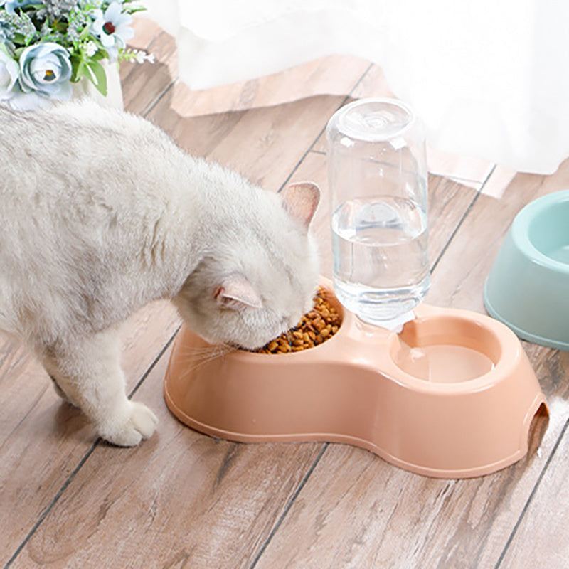 Pets Automatic Eating/Drinking Water Double Bowl