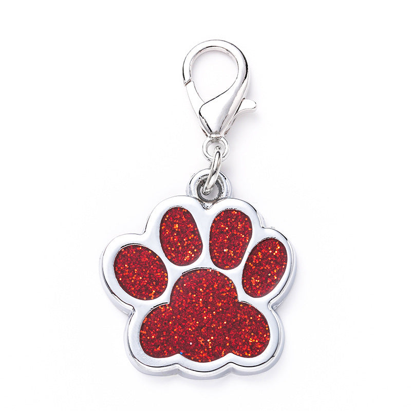 Zinc Alloy Identity Brand Glitter Footprint Engraving Dog Tag