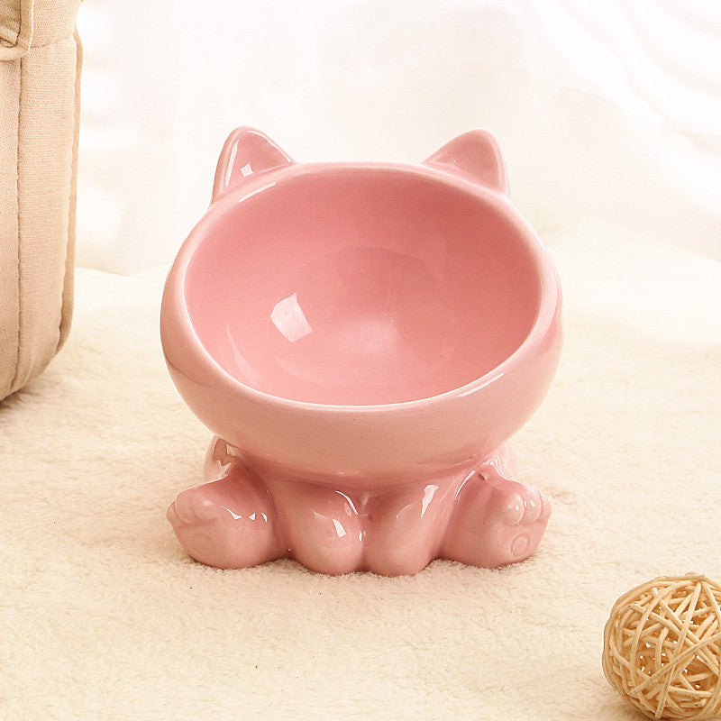 Ceramic Cat Bowl Cat Bowl / Oblique Mouth Dog Bowl