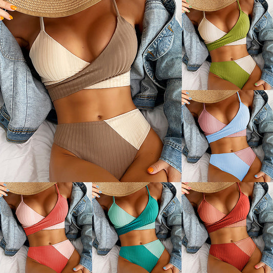 Knot Back Beachwear Ruched Butt Bathing Suits