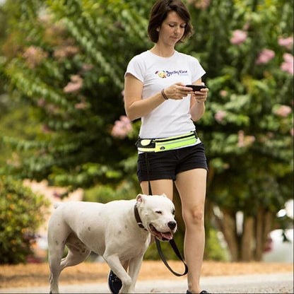 Hands Free Dog Leash And Training Belt With Shock Absorbing Bungee/Up to 180 lbs