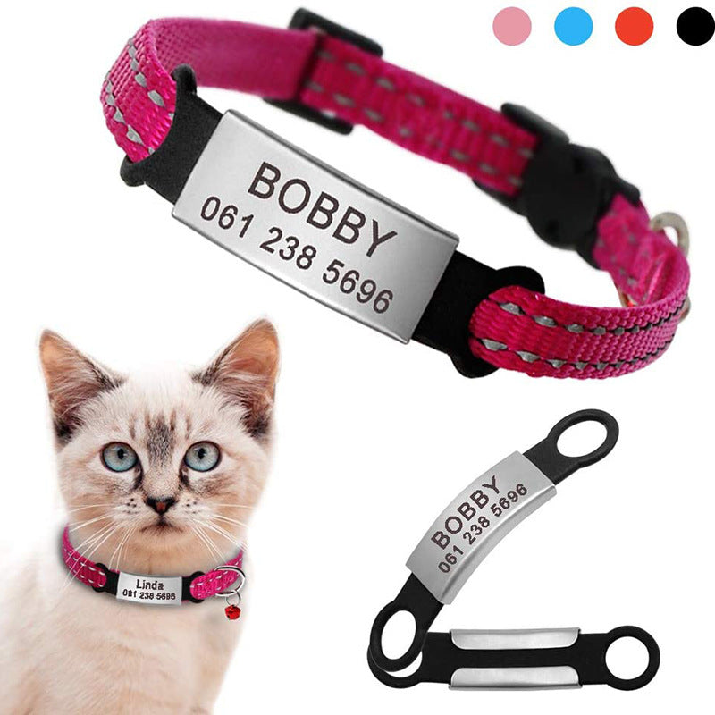 Pet Tag Lettering Dog Collar Bell