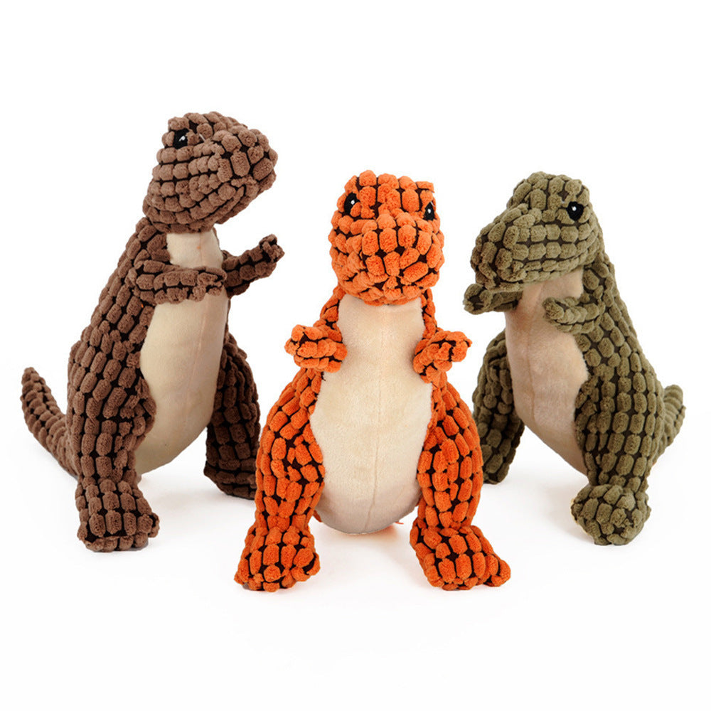 Dinosaur Pet Toys / Plush Stuffing Squeakers