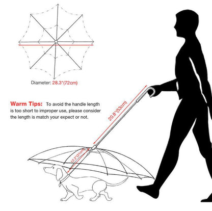 Dog's Transparent Umbrella With Chain