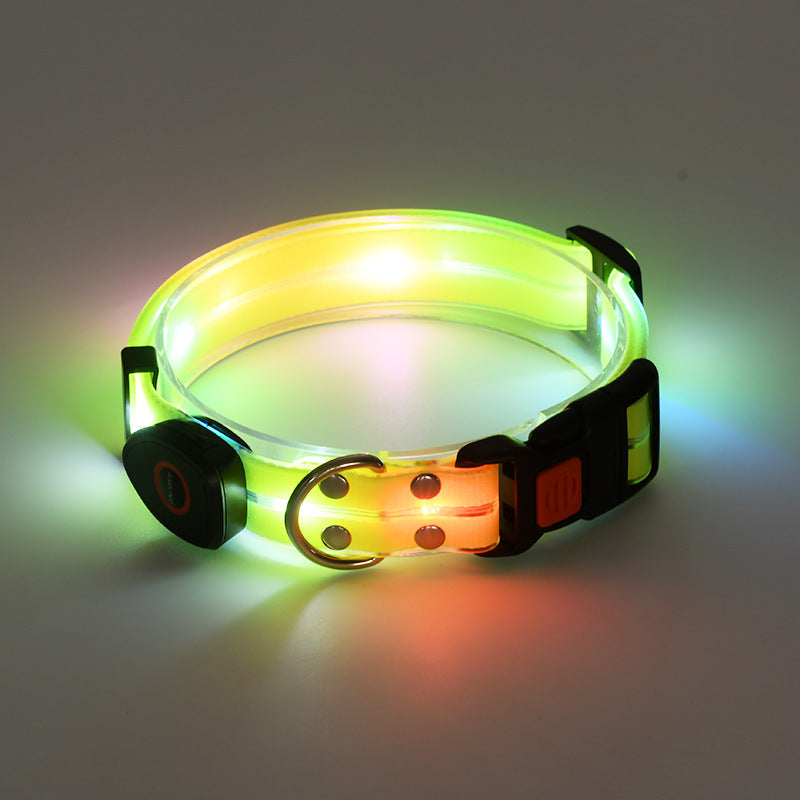 LED Collar Rechargeable Nylon Tow Rope