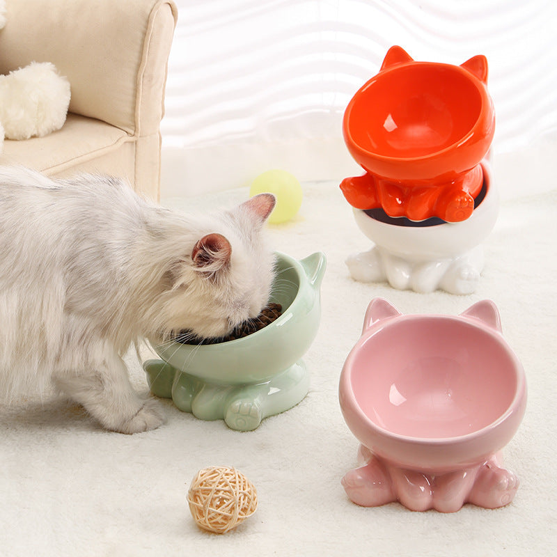Ceramic Cat Bowl Cat Bowl / Oblique Mouth Dog Bowl