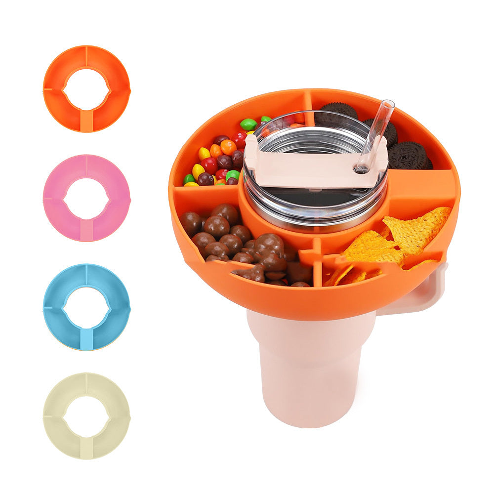 Reusable Snack Container 4 Compartment Snack Platters for 40 oz Cup