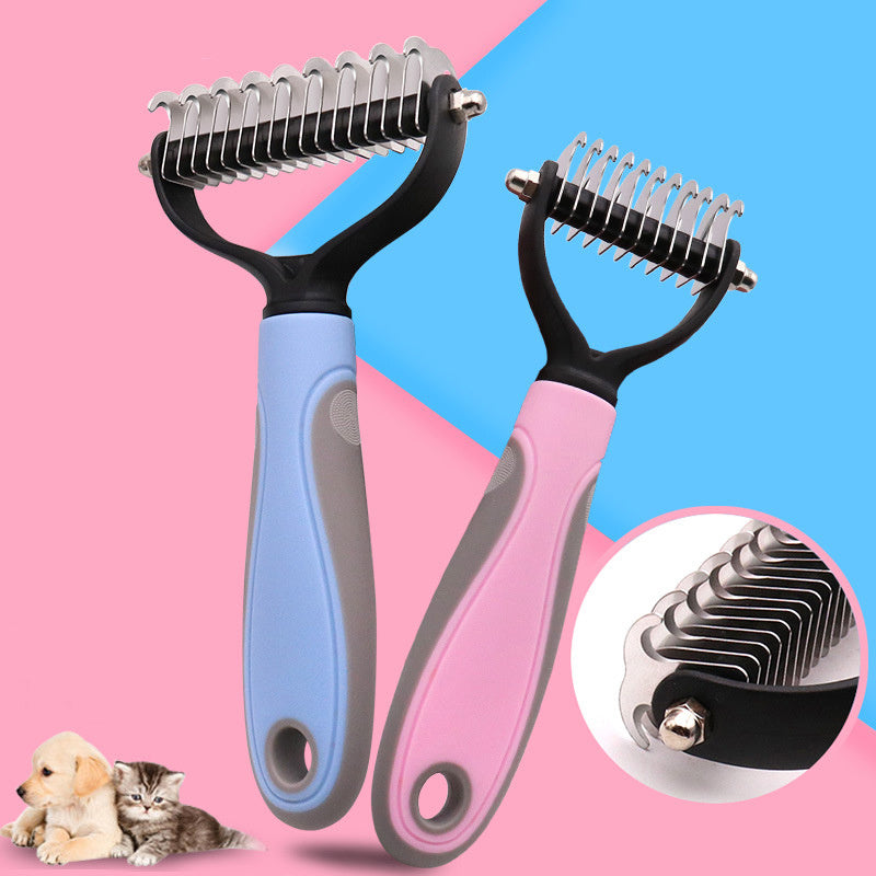 Stainless Double-sided Pet Brush Hair Removal Comb  Dematting
