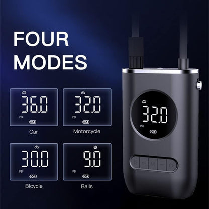 Portable Electric Inflator 150PSI Cordless Electric Ball Inflator Rechargeable Bicycle Air  Inflator With Digital LED Display
