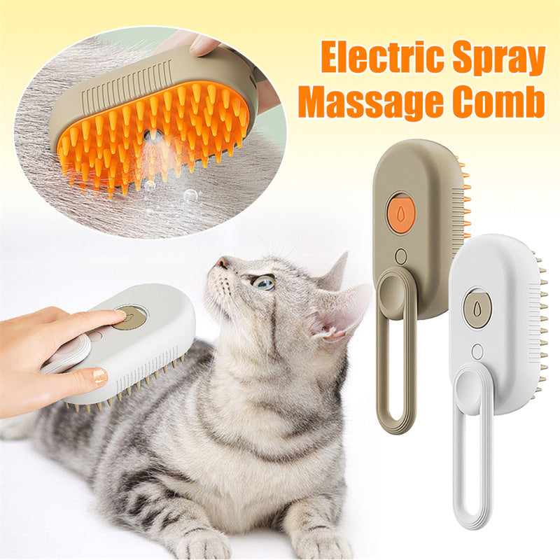 3 In 1 Electric Spray Cat Hair Brushes For Massage Pet Grooming