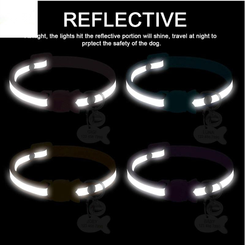Collar Reflective Bell Adjustable Safety Buckle