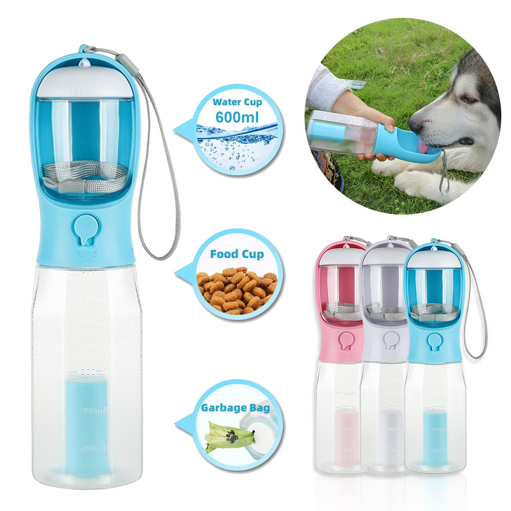 3 In 1 Leak-proof Multifunctional Dog Water Bottle Pet Products