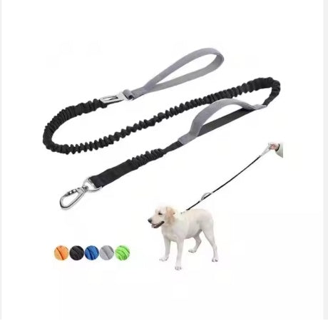 Pet Dog Explosion Proof Impact Leash, Heavy Duty Dog Leash With Padded Double Handle, 4-6 Feet Long