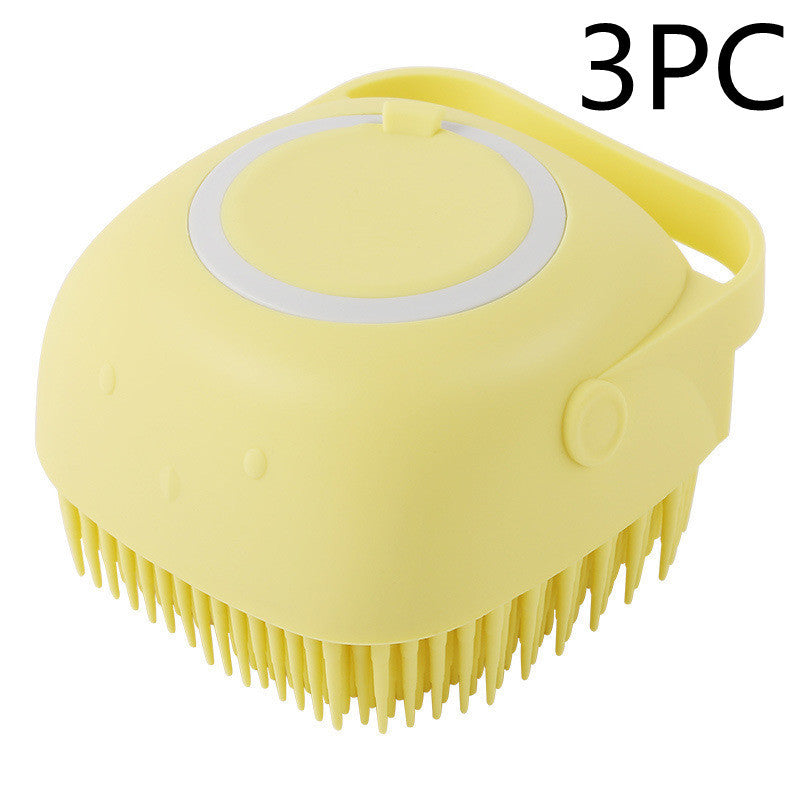 Silicone Dog Bath Massage Shampoo Cleaning Brush