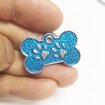 Zinc Alloy Identity Brand Glitter Footprint Engraving Dog Tag
