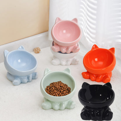 Ceramic Cat Bowl Cat Bowl / Oblique Mouth Dog Bowl