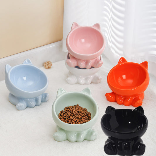 Ceramic Cat Bowl Cat Bowl / Oblique Mouth Dog Bowl