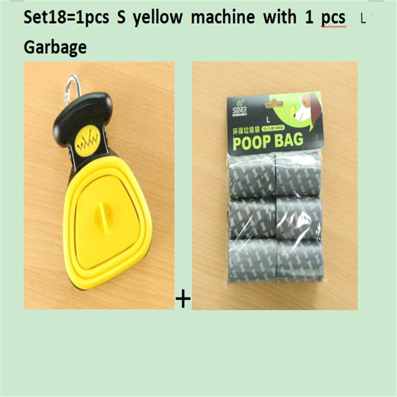 Foldable Pooper Scooper With 1 Roll Decomposable bags