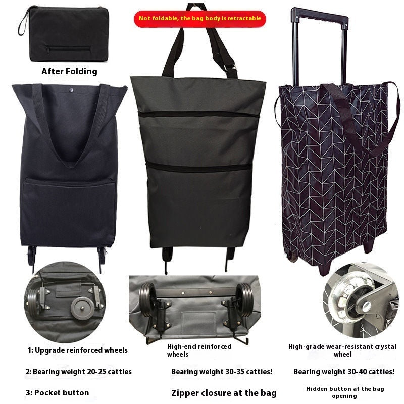 Hand-pulled Shopping Cart Folding  Handbag