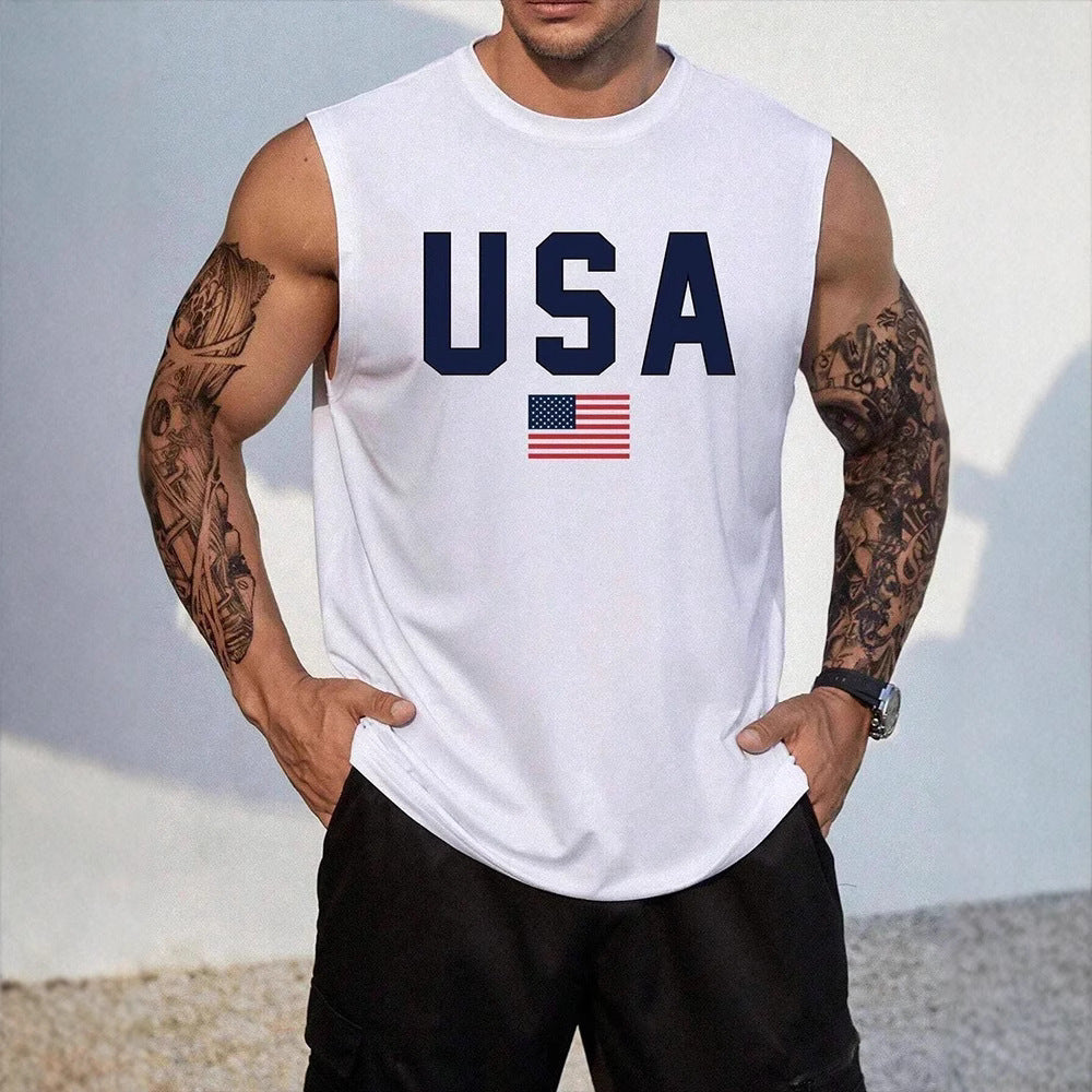 Men's Fashion Sports Style Sleeveless Tee