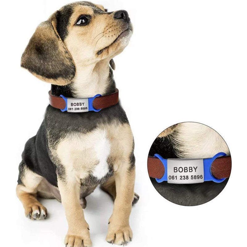 Pet Tag Lettering Dog Collar Bell