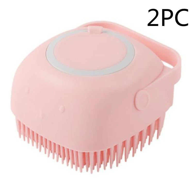 Silicone Dog Bath Massage Shampoo Cleaning Brush