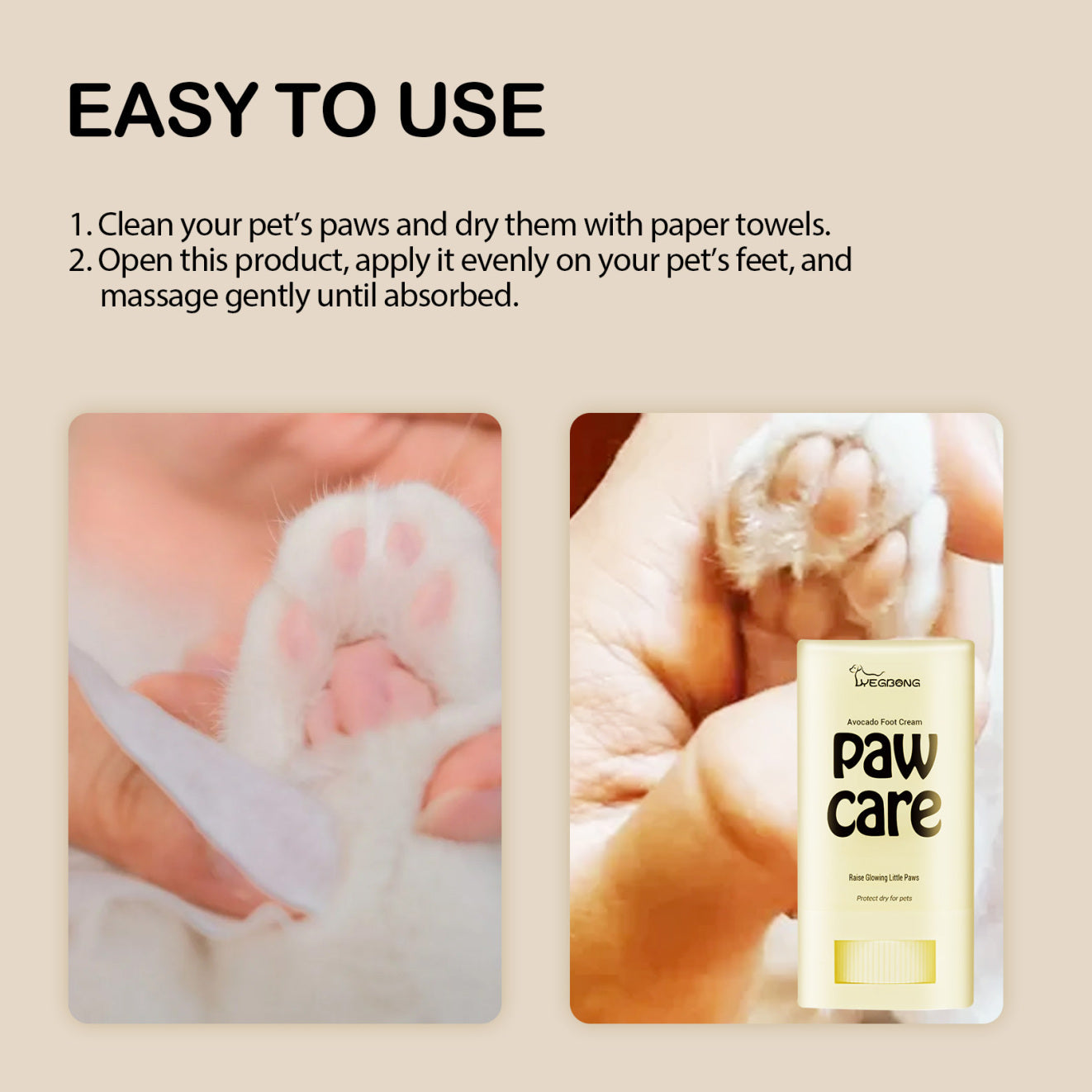 Avocado Foot Balm Pet Cat & Dog Foot Cleansing Care, Moisturizing And Crack-proof Care