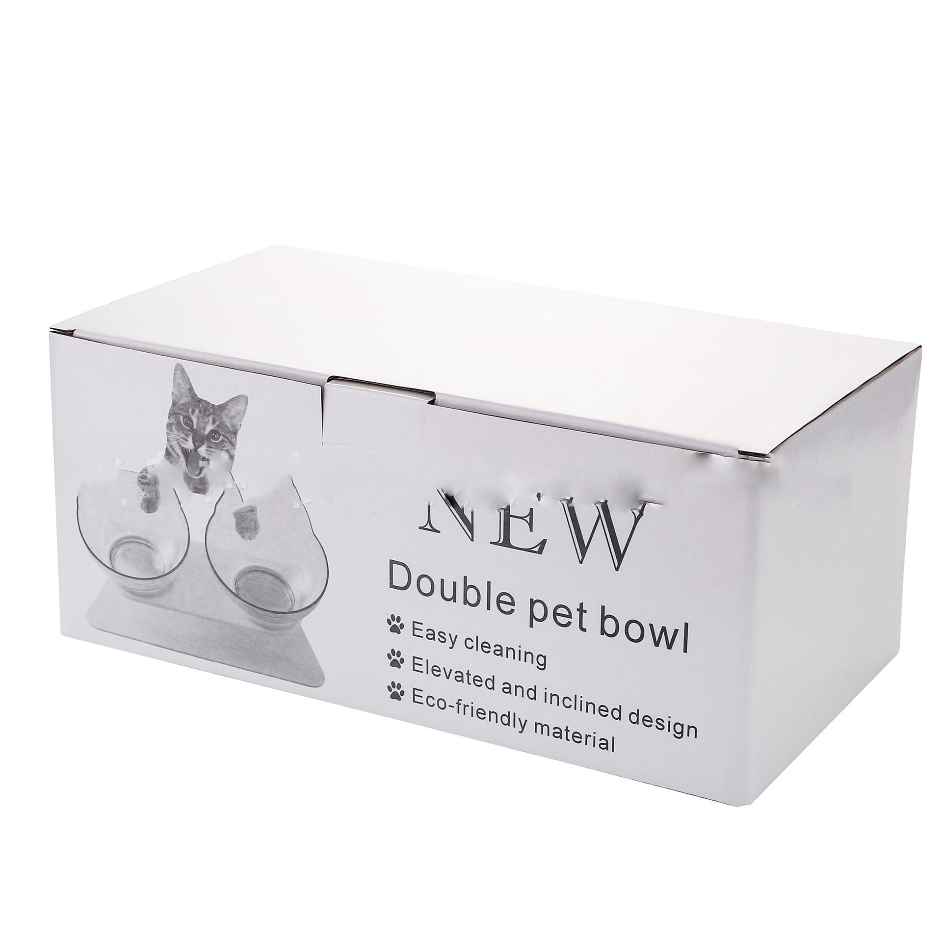 Non Slip Double Dog/Cat Bowl With Raised Stand