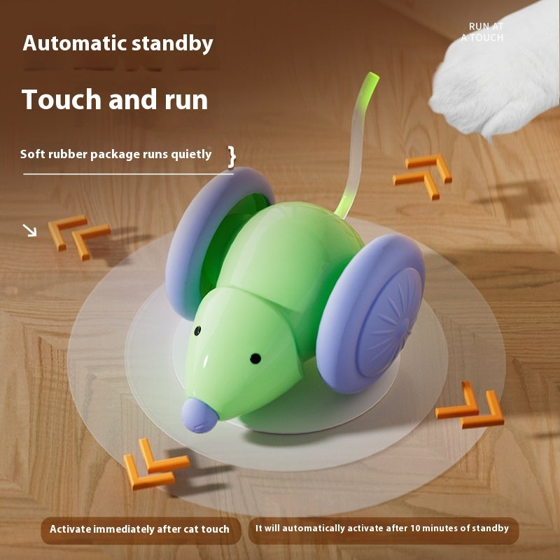 Cat Toy Electric Mouse Car - Automatic Teaser With Intelligent Obstacle Avoidance