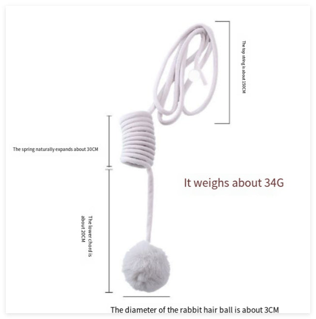 Cat Toy Self-Hi Sucker Spring Rabbit Hair Ball Interactive