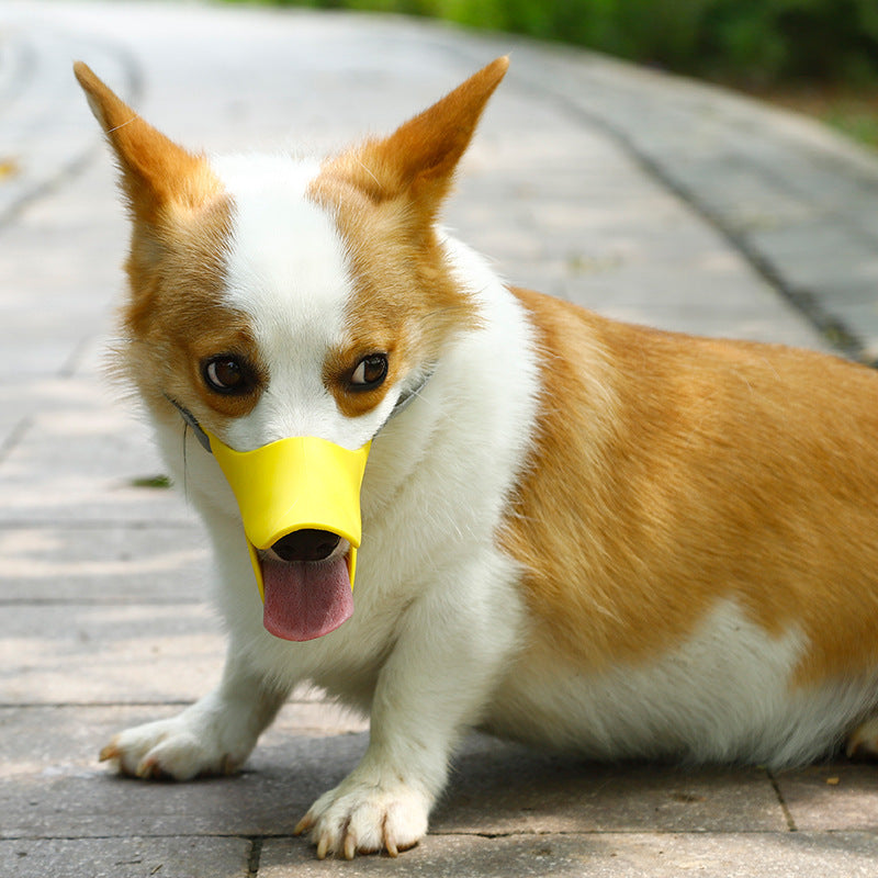 Dog Muzzle Silicone Mask Duck Muzzle