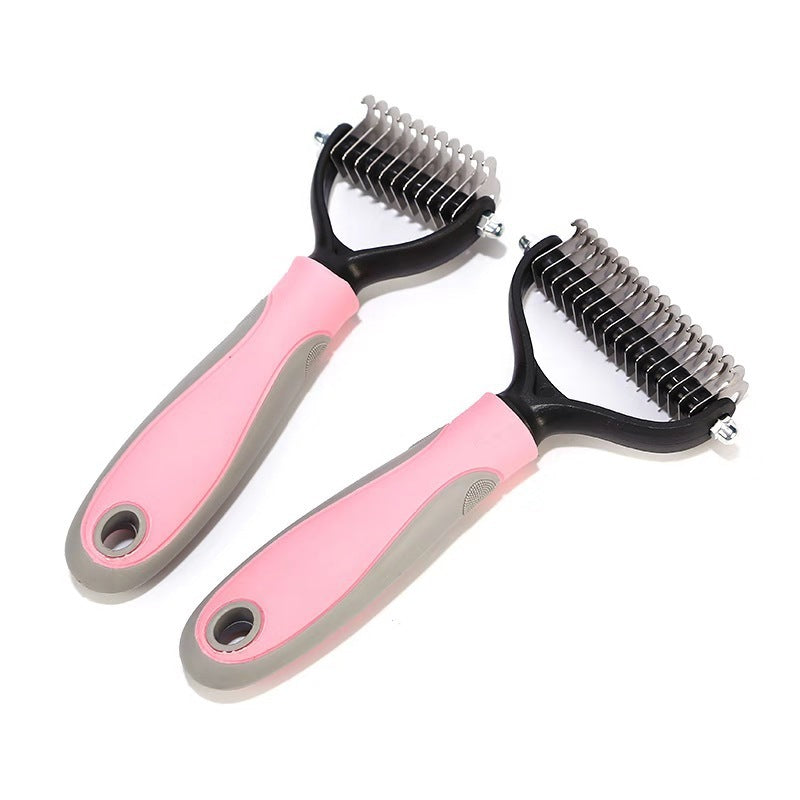 Stainless Double-sided Pet Brush Hair Removal Comb  Dematting