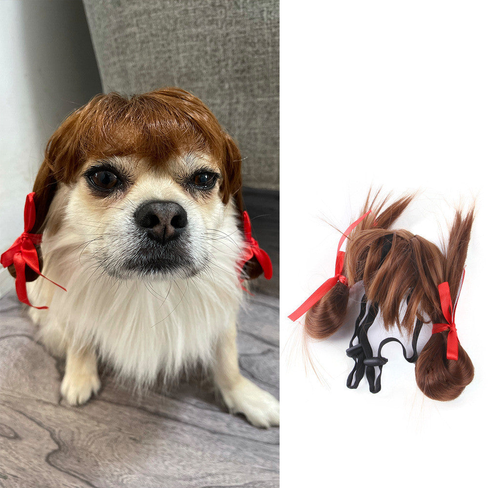 Halloween Christmas Pet Wig Pet Hair Accessories