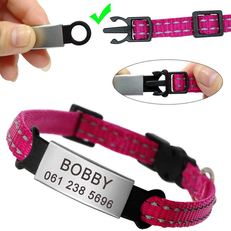 Pet Tag Lettering Dog Collar Bell