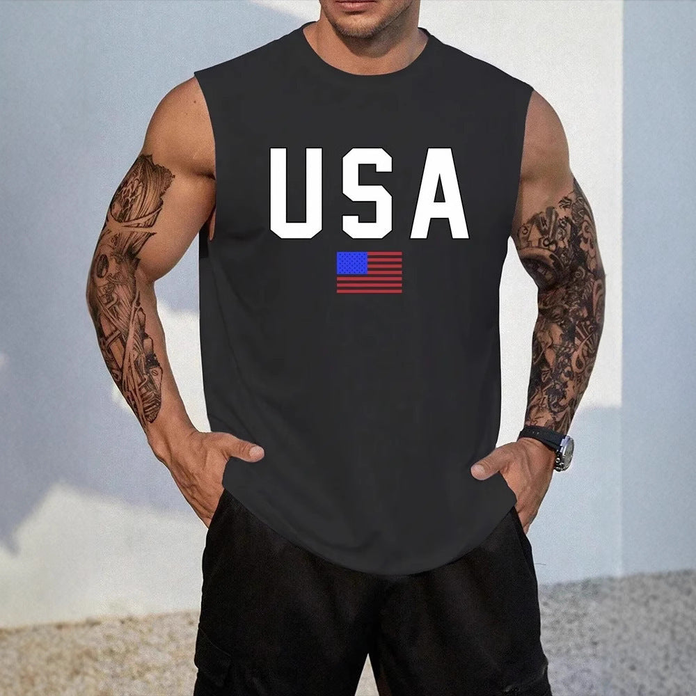 Men's Fashion Sports Style Sleeveless Tee