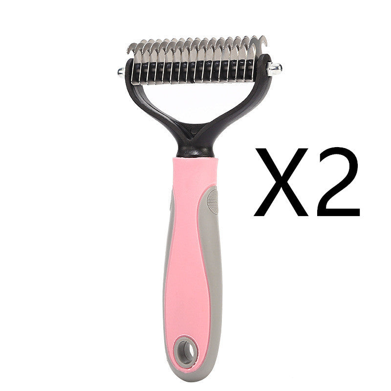 Stainless Double-sided Pet Brush Hair Removal Comb  Dematting