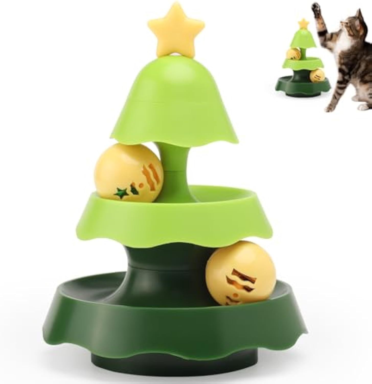 Christmas Tree Toy With Catnip Balls