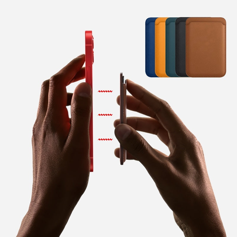 Magnetic Luxury Leather Card Holder Wallet