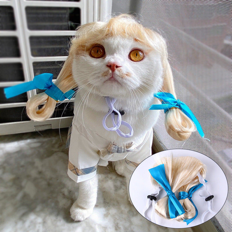 Halloween Christmas Pet Wig Pet Hair Accessories